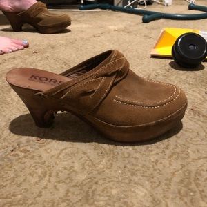 Michael Kors nubuck clogs